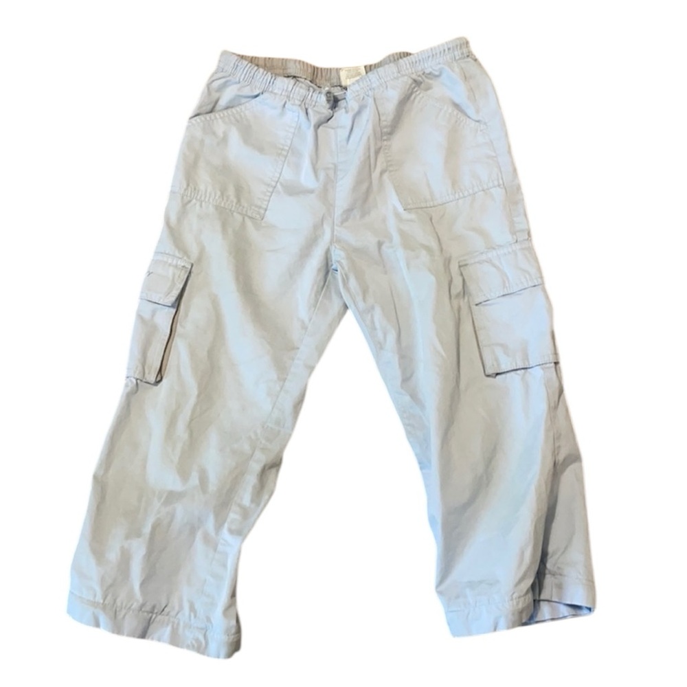 Vintage Y2K Old Navy blue cargo capris cropped pants girls size 12